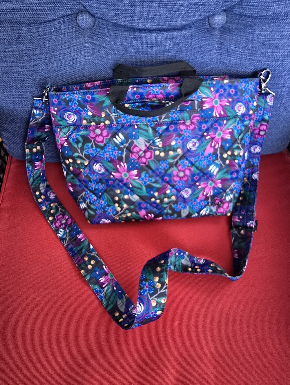 Lug Tenor Crossbody Tote Bag - Purple Multi